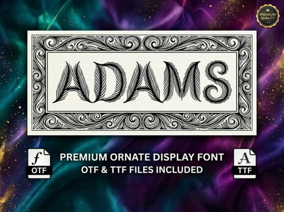 Adams: A Premium Victorian Display Font for Elegant Branding