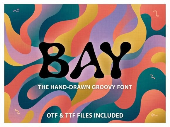 Bay: A Hand-Drawn Groovy Font for Editorial Design