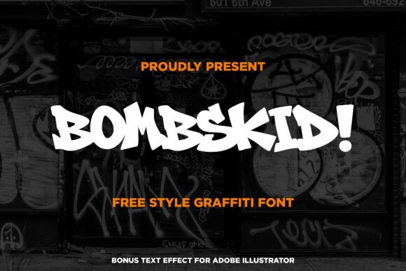 Bombskid: A Bold Display Font for Urban Editorial Design