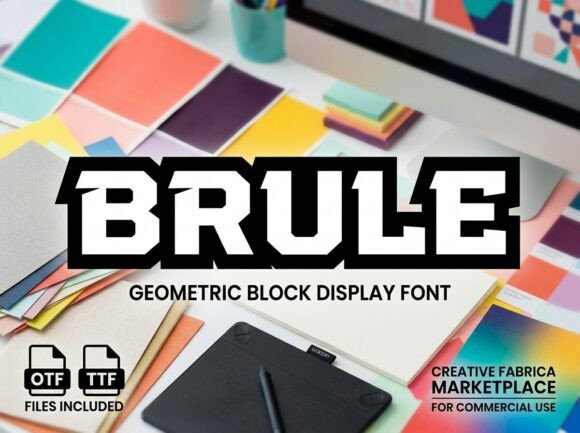 Brule: A Mighty Display Typeface for Bold Craft Projects