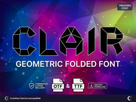 Clair: The Geometric Folded Typeface for Modern Makers