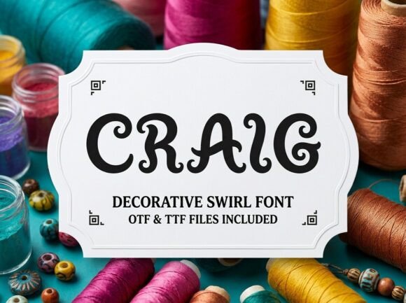 Craig Display Font for Whimsical Craft Projects