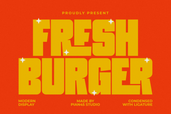 Fresh Burger: A Bold Display Font for Modern Editorial Design