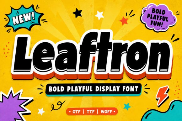 Leaftron: The Bold Display Typeface for Vibrant Editorial Design