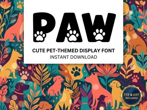 Paw: The Ultimate Display Font for Pet-Themed Branding