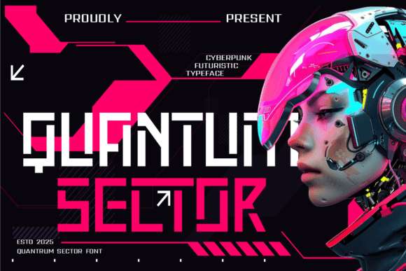 Quantum Sector: The Ultimate Cyberpunk Display Font for Digital Brands