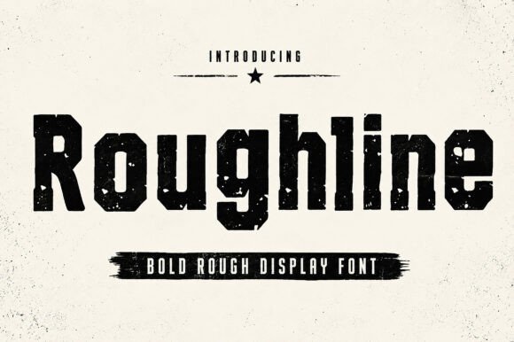 Roughline: A Vintage Grunge Display Font for Bold Editorial Design