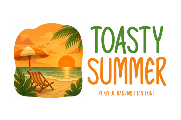 Toasty Summer: A Handwritten Display Font for Warm Campaigns