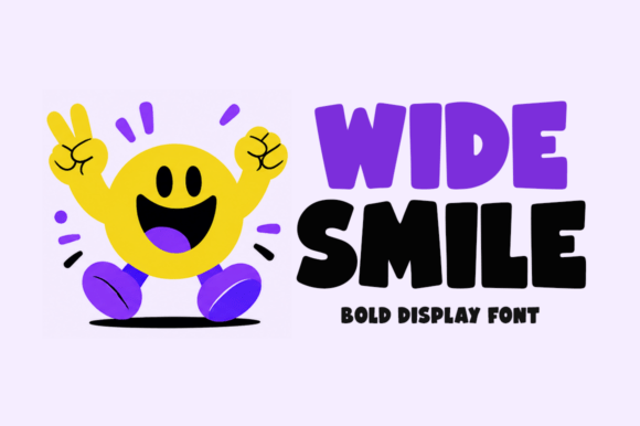 Wide Smile: A Bold Display Font for Creative Projects